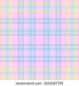 Pastel plaid pattern. Soft, dreamy colors create a cheerful, whimsical mood perfect for backgrounds, textiles, or stationery.  Ideal for projects needing a light, playful aesthetic.
