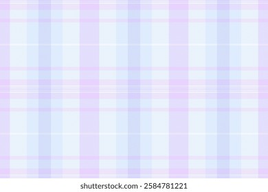 Pastel plaid pattern in soft lavender and light blue hues.  Perfect for backgrounds, textiles, or website design.  Evokes feelings of serenity and gentleness.