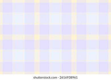 Pastel plaid pattern in soft lavender and pale yellow.  A delicate and calming design, perfect for backgrounds, textiles, or branding.