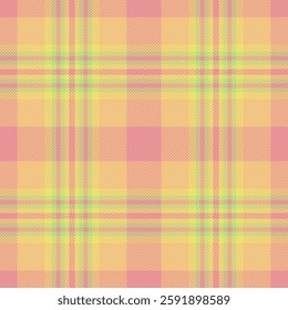 Pastel plaid pattern in soft peach, yellow, and green hues.  Ideal for textile design, fashion, or website backgrounds.