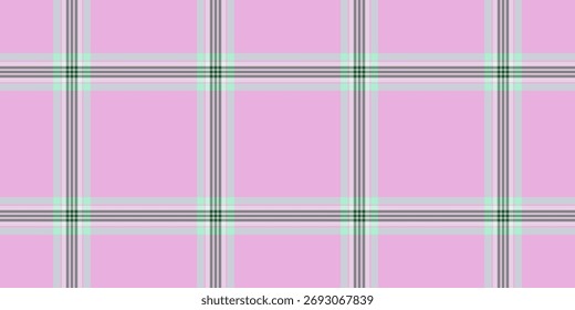 Patrón de cuadros pastel. Rosa suave con líneas grises, verdes y negras. Diseño textil relajante para fondos, artesanías, moda y arte digital.