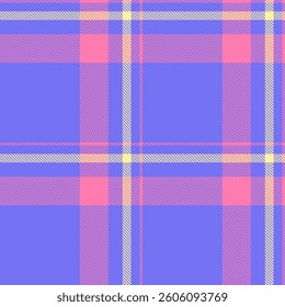 Pastel plaid pattern in soft purple, pink, and yellow.  Perfect for textile design, fashion, or branding projects.  This cheerful, seamless texture evokes feelings of warmth and sweetness.