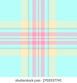 Pastel plaid pattern, a versatile background with intersecting stripes, perfect for textile design, digital art, or a soft, colorful backdrop.