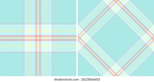 Pastel plaid patterns, perfect for textile design, scrapbooking, or website backgrounds.  Two variations offer versatile options for a delicate, feminine aesthetic.