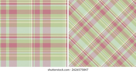 Pastel plaid patterns, perfect for textile design, fashion, home decor, or scrapbooking.  Two variations classic and diagonal stripes.  Soft, subtle colors evoke a sense of calm and femininity.