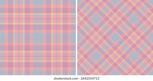 Pastel plaid patterns, perfect for textile design, fashion, or website backgrounds.  These soft, romantic textures offer a versatile, elegant aesthetic.