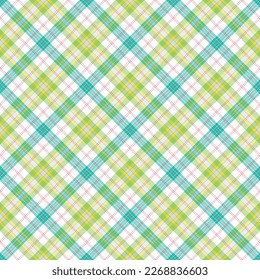 Pastel Plaid Seamless Pattern - Colorful and bright repeating pattern design