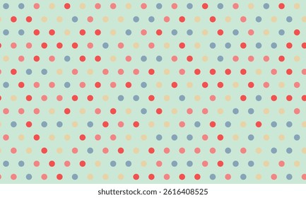 Pastel polka dot pattern background.  Ideal for website banners, presentations, or textile designs.  A cheerful and versatile graphic featuring a subtle color gradient and repeating motif.