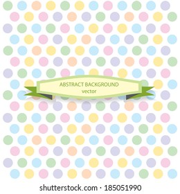 pastel polka dots background with frame for your text