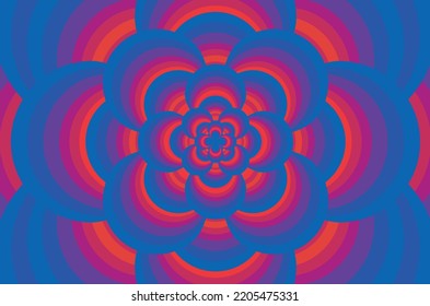 Pastel Psychedelic Groovy Background. Colorful Psychedelic Optical Illusion. Trippy Distorted Image With Light Diffraction Effect In The Psychedelic Vaporwave. Vector Illustration