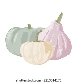 calabazas pastel, tema otoñal. vector l