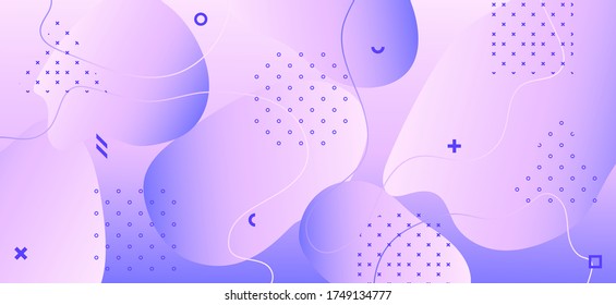 Pastel Purple Brochure. Pink Memphis Pattern. Liquid Placard. Contemporary Wallpaper. Gradient Minimal Backdrop. Pastel Purple Background. Violet Memphis Concept. Abstract Purple Background.