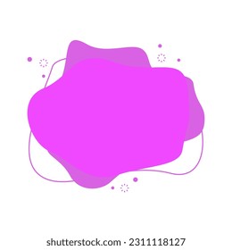 pastel purple flat abstract blob element isolated on white background