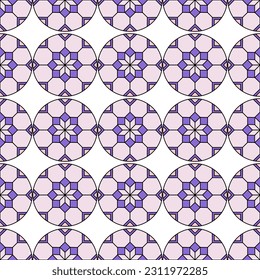 Pastel purple geometric pattern seamless