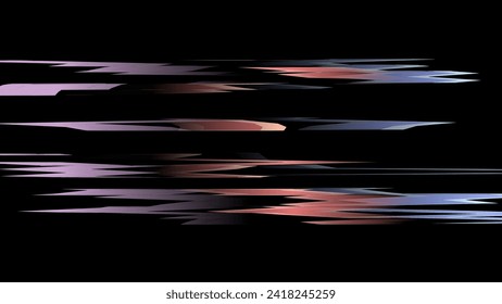 Pastel Purple, Peach and Blue Gradient Flickering Speed Lines effect on Black Background