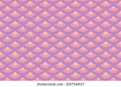 pastel purple pink geometric fish scales seamless pattern. cute mermaid tail. design for background, wallpaper backdrop, clothing, wrapping, batik, fabric. vector.
