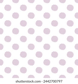 Pastel purple seamless polka dot pattern vector, White background. Pencil drawing style