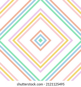 Pastel Rainbow Argyle Diagonal striped seamless pattern for fashion textiles, homeware, graphics