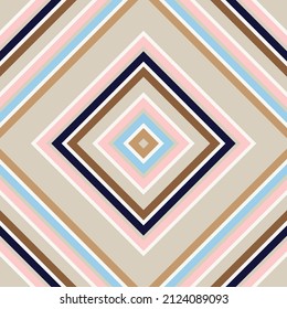 Pastel Rainbow Argyle Diagonal striped seamless pattern for fashion textiles, homeware, graphics