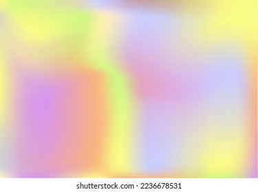 Pastel rainbow blue yellow green violet banner. Template wallpaper for app ads web card. Orange lilac pink leafy background media post, wallpaper presentation. Tender wedding invitation print cover.