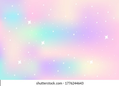 Pastel rainbow blurry background with sparks illustration