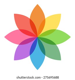 Pastel Rainbow Flower