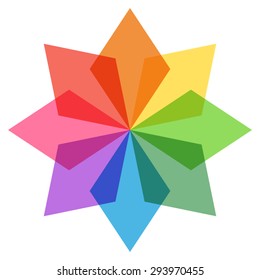 Pastel Rainbow Flower