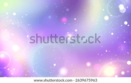 Pastel rainbow gradient background with white glitter, bokeh lights and sparkles. Dreamy magical shimmering fairy tale backdrop for fantasy designs, girly party invitations, unicorn themed decor.