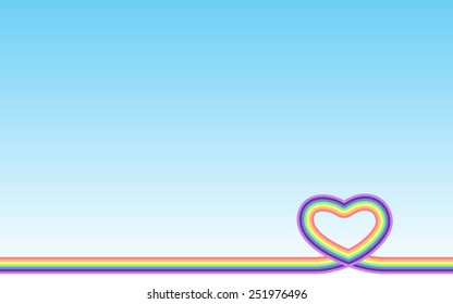 pastel rainbow heart