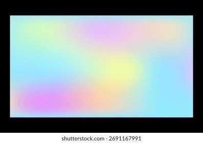 Pastel Rainbow Holographic Gradient Background with Soft Blue Pink Yellow Colors Abstract Blur