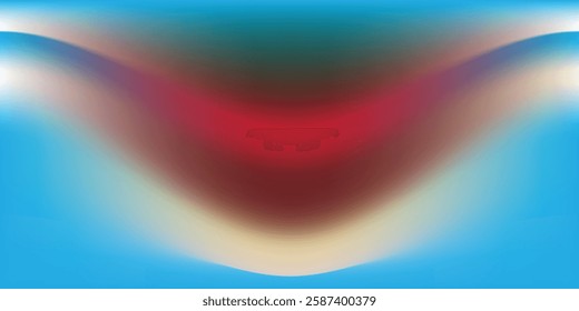 Pastel rainbow. Light blue, pink and yellow color vector banner. Pastel gradient sky pattern. Blurred light fuzz colorful gradient background. Vector soft horizontal backdrop