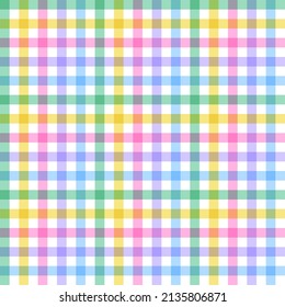 pastel rainbow scott plaid checkered gingham pattern