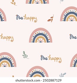 Patrón inconsútil del arco iris pastel para el cuarto de niños y el cuarto de los niños