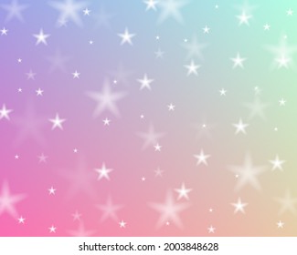 Estrella de arcoiris pastel luz lindo cartel de fondo