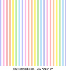 Pastel Rainbow Stripe Seamless Pattern Design