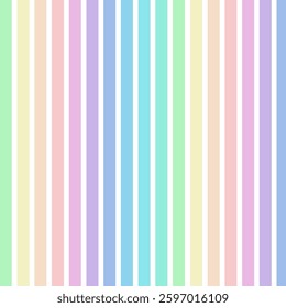 Pastel Rainbow Stripe Seamless Pattern Design