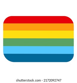Bandera vectorial del arcoiris pastel usada como símbolo queer.