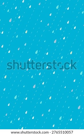 Pastel Raindrop Pattern on Blue Background