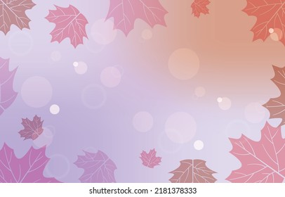 Pastel Red Purple Maple Leaf Organic Nature Background
