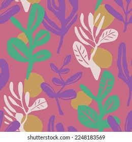 Pastel Repetitive Classic Hawaiin Palm Element Design. Light Continuous Color Beauty Beach Paint Background. Hippie Seamless Fashion Flora Set Print.