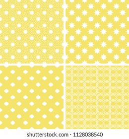 Pastel retro different vector seamless patterns. Vector ornaments.