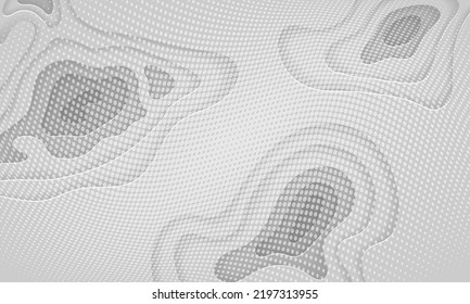 Pastel Retro Modern Backdrop Background. Gray Futuristic Halftone Banner Design. Black Creative Graphic Presentation Wallpaper. Silver 3d Texture Art Background.