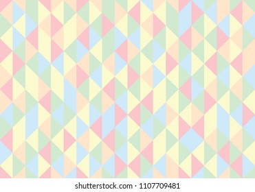 Pastel retro triangular background, Colorful geometric backdrop, vector