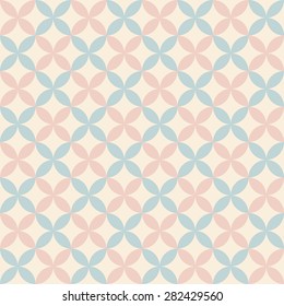 Pastel retro vector seamless pattern. Endless texture can be used for wallpaper, pattern fills, web page background, surface textures. Shabby geometric ornament.
