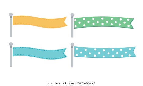 banner de cinta pastel. ilustración vectorial