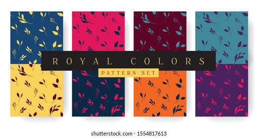 Pastel And Royal Leaves Pattern light colors, colorful Modern cloth Print for background wall texture and Fashion Fabric