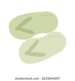 Pastel sandal vector cartoon illustration