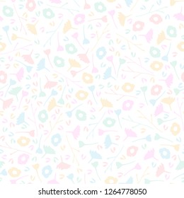 Pastel Scattered Floral Pattern