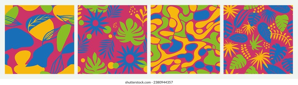 Pastel Seamless Abstract Branch Element Backdrop. Dark Repetitive Color Graphic Shape, Seamless Background. Gradient Continuous Classic Bloom Illustration Design. 