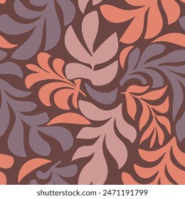 Pastel Seamless Abstract Organic Palm Flower Background. Black Repeated Decoration Decorative Hawaiian Template Art. Green Camouflage Summer Plant Lines Texture.